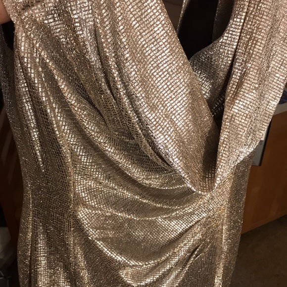 Tahari woman’s evening dress Silver Powder Sz 6p w tags - Picture 5 of 6
